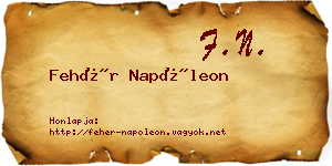 Fehér Napóleon névjegykártya